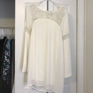 White chiffon dress